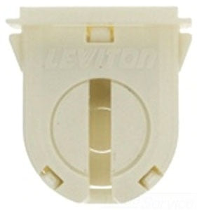 Leviton Fluorescent Lampholder, 600V 660W, Small Bi-Pin Base, Short Profile, Turn, Slide-On - White