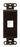Leviton Specialty Wall Plates, Wall Plate Insert, Decorator, Multimedia, 1-Port - Brown