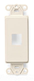 Leviton Specialty Wall Plates, Wall Plate Insert, Decorator, Multimedia, 1-Port - Light Almond