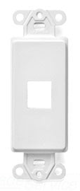 Leviton Specialty Wall Plates, Wall Plate Insert, Decorator, Multimedia, 1-Port - White