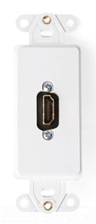 Leviton Specialty Wall Plates, Wall Plate Insert, Decorator, (1) HDMI Feed-Through Connector - White