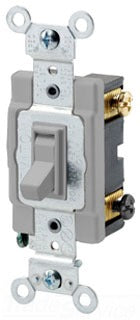 Leviton Toggle Switch, 15A 120/277V Single Pole Framed- Gray