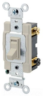 Leviton Toggle Switch, 15A 120/277V 3-Way - White