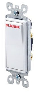 Leviton Rocker Switch, Imprinted 15A 120/277V, 1-Pole - White