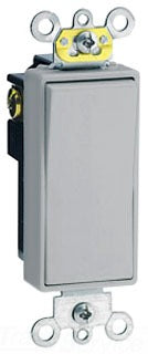 Leviton Rocker Switch, Standard 20A 120/277V, 4-Way - Gray