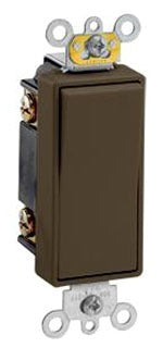 Leviton Rocker Switch, Standard 20A 120/277V, 4-Way - Brown