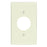 Leviton Electrical Wall Plate, 1-Gang 1.406" Hole Receptacle - Light Almond