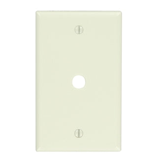 Leviton Electrical Wall Plate, 1-Gang .406" Hole Telephone/Cable - Light Almond