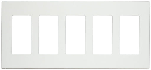 Leviton Screwless Wall Plate, Decora, 5-Gang - White