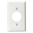 Leviton Electrical Wall Plate, 1-Gang 1.406" Hole Single Receptacle - White