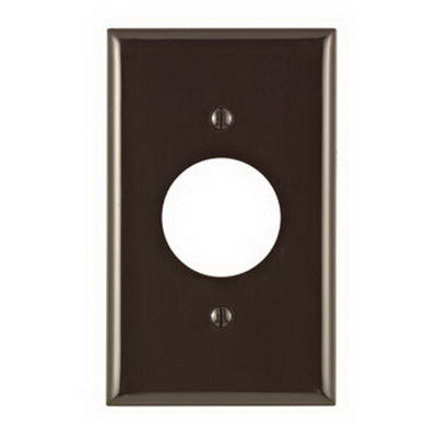 Leviton Electrical Wall Plate, 1-Gang 1.406" Hole Single Receptacle - Brown