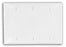 Leviton Standard Wall Plate, Blank, 3-Gang, Standard - White