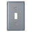 Leviton Electrical Wall Plate, 1-Gang Toggle Switch - Brushed Stainless Steel