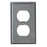 Leviton Electrical Wall Plate, Duplex Receptacle, 1-Gang - Brushed Stainless Steel