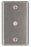 Leviton Non-Decora Wall Plate, 1-Gang, 0.406 Inch Dia Hole Telephone/Cable Outlet, Standard, 302 Stainless Steel - Non-Magnetic Stainless Steel - Smooth, Brushed