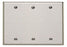 Leviton Blank Wall Plate, 3-Gang, Oversize, 302 Stainless Steel - Non-Magnetic Stainless Steel - Smooth
