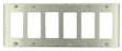 Leviton Non-Decora Wall Plate, 6-Gang Standard - Non-Magnetic Stainless Steel