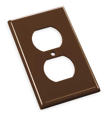 Leviton Electrical Wall Plate, Duplex Receptacle, 1-Gang - Brown