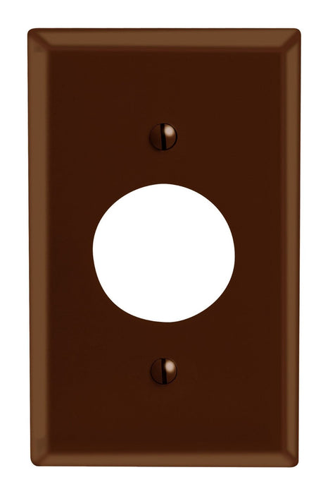 Leviton Electrical Wall Plate, 1.406" Device Opening, 1-Gang - Brown