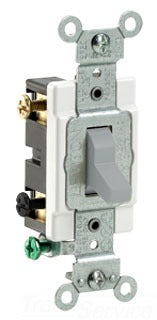 Leviton Toggle Switch, 15A 120/277V Double Pole - Gray
