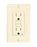 Leviton GFCI Outlet, 15A, 125V, SmartLock Pro, Tamper-Resistant, Nylon Wall Plate - Light Almond