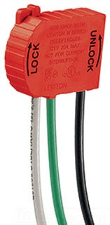 Leviton GFCI Wiring Module, 6 Inch Stranded Leads, 20A 125V 2P3W Lev-Lok Receptacle - Red