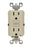 Leviton GFCI Outlet, 15A 125V SmartlockPro Slim - Ivory (3 Pack)