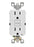 Leviton GFCI Outlet, 15A 125V SmartlockPro Slim - White