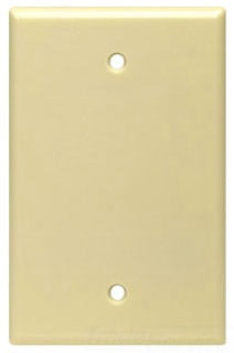 Leviton Blank Wall Plate, 1-Gang, Midway, Thermoplastic/Nylon - Light Almond - Smooth