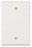 Leviton Blank Wall Plate, 1-Gang, Midway, Thermoplastic/Nylon - White - Smooth