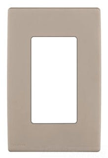 Leviton Non-Decora Wall Plate, 1-Gang, Screwless, Snap-On, Engineering Grade Polymer - Cafe Latte