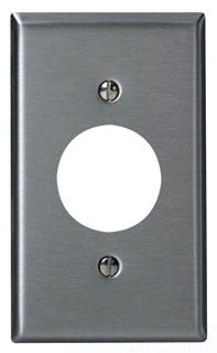 Leviton Specialty Wall Plate, Midway 1-Gang Locking/Straight Blade - Non-Magnetic Stainless Steel