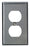 Leviton Non-Decora Wall Plate, 1-Gang Midway Duplex - Non-Magnetic Stainless Steel