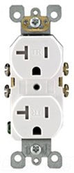 Leviton Duplex Outlet, Straight Blade Receptacle, 5-20R, 125V, 20A, 2P3W, Tamper Resistant, Grounding, Push-In/Side Wired, Residential Grade - Gray
