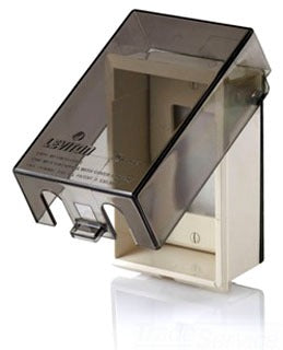 Leviton Weatherproof Electrical Box, Single/Decora/Duplex w/ Self-Closing Lid - White
