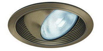 Liton LR38W Recessed Lighting Trim, 6" Regressed Eyeball w/Baffle - White
