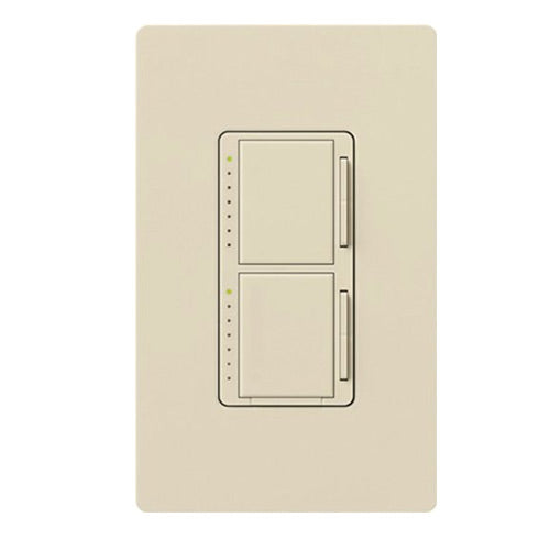 Lutron Dimmer Switch, Maestro Combinatio Dual Function 2-300W Light Dimmer- Light Almond