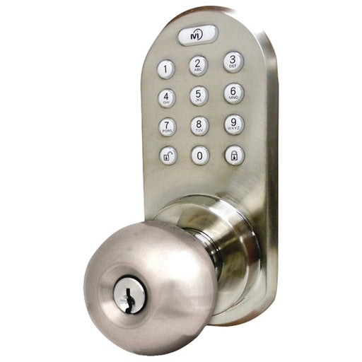 MILOCKS(R) BLQKK-01SN MiLocks BLQKK-01SN Bluetooth/Keypad Doorknob, Satin Nickel