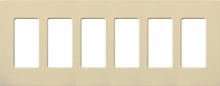 Lutron Electrical Wall Plate, Claro Decorator Screwless, 6-Gang - Ivory