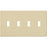 Lutron Electrical Wall Plate, Fassada Screwless Toggle Switch, 4-Gang - Ivory