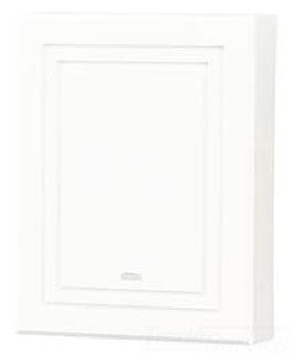 Nutone Door Chime, Beveled Edge, Rectangular Groove 2 Note Front, 1 Note Rear - White