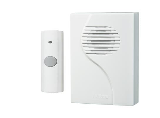 Nutone Chime Kit, Plug-In Doorbell w/Pushbutton - White