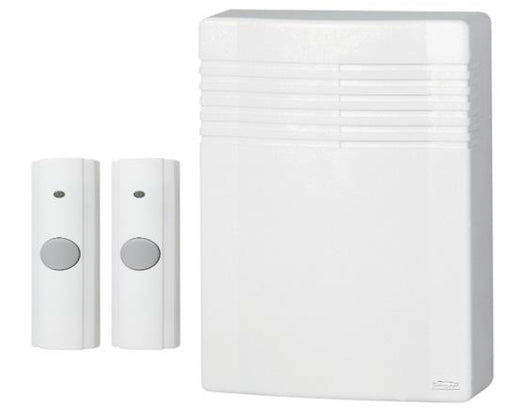Nutone Chime Kit, Wireless Doorbell w/2 Pushbuttons - White