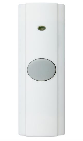 Nutone Pushbutton, Wireless Rectangular Surface Mounted Doorbell - White