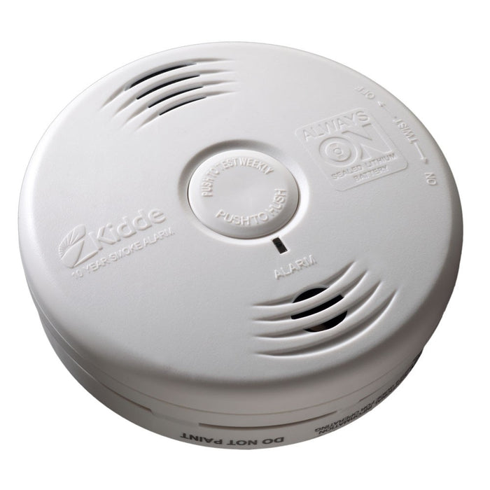 Kidde Smoke Detector, 10-Year Worry-Free DC Sealed Lithium Battery Powered for Bedroom w/Talking Voice Alarm (21010067)