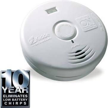 Kidde Smoke Detector, 10-Year Worry-Free DC Sealed Lithium Battery Powered for Hallway w/Lighted Escape LEDs (21010069)