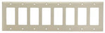 Pass & Seymour SS268I Decora-Style Wall Plate, (8) Decorator, Standard, 0.032 Inch Thk 302/304 Stainless Steel, Smooth Painted - Ivory