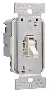 Pass & Seymour TLV1003W Dimmer Switch, 1000 VA Magnetic Low Voltage 120V, 3-Way Non-Preset Toggle Switch - White