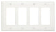 Pass & Seymour 100-Pack Decora-Style Wall Plate, (4) Decorator, Standard, 0.07 Inch Thk Nylon - White