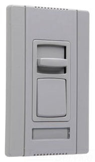 Pass & Seymour CDFB53PGRY Dimmer Switch, 5A 2-Wire Electronic Fluorescent 120V, Single Pole/3-Way Slide w/ Preset On/Off Switch - Gray
